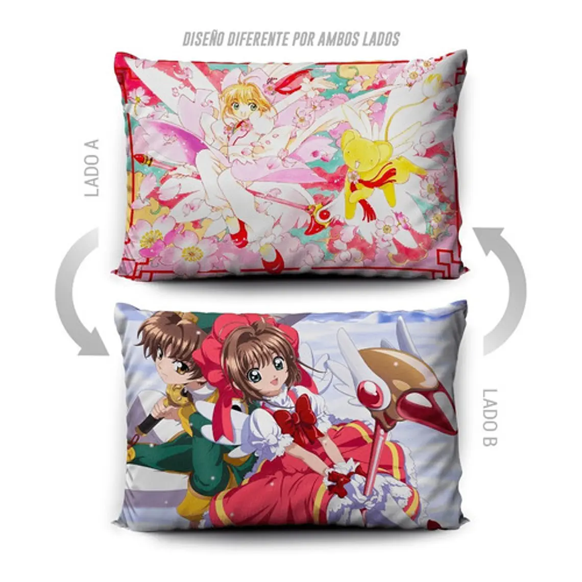 Funda De Almohada Sakura Card Captor 70x45cm Vudú Love 5