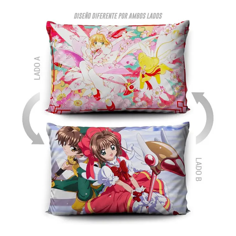 Funda De Almohada Sakura Card Captor 70x45cm Vudú Love 5