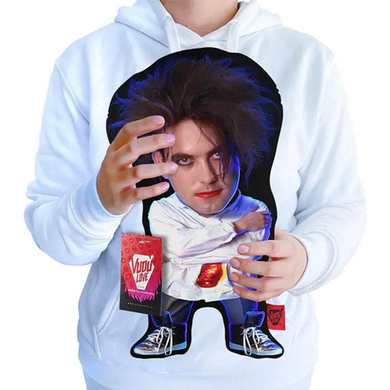 Cojín Robert Smith The Cure Chiquito 40cm Vudú Love 1