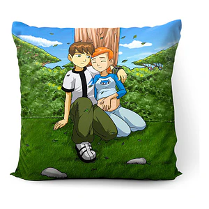 Cojín Ben 10 Y Gwen Embarazada Meme Cursed 45x45cm Vudú Love