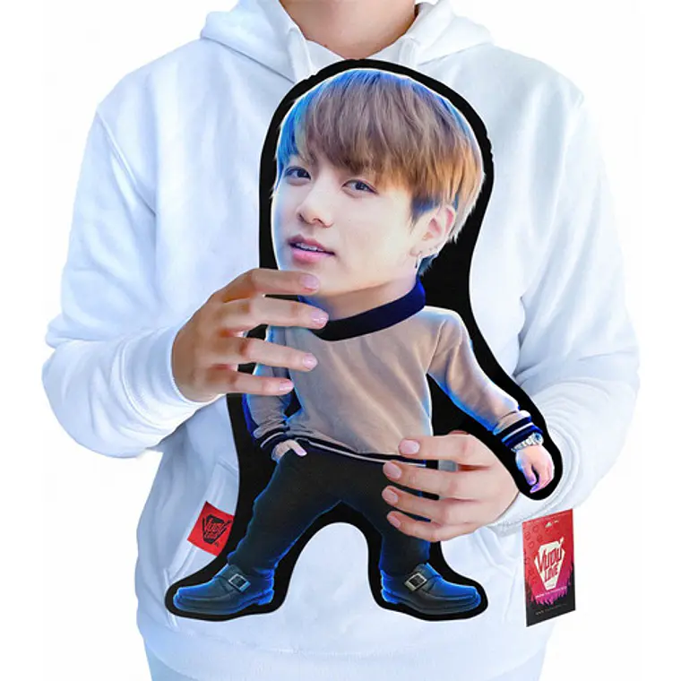 Cojín Peluche Jungkook Bts K-pop Chiquito 40x30cm Vudú Love 1