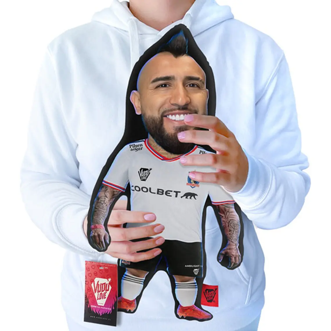 Cojín King Arturo Vidal Colo-colo 40cm Vudú Love 1