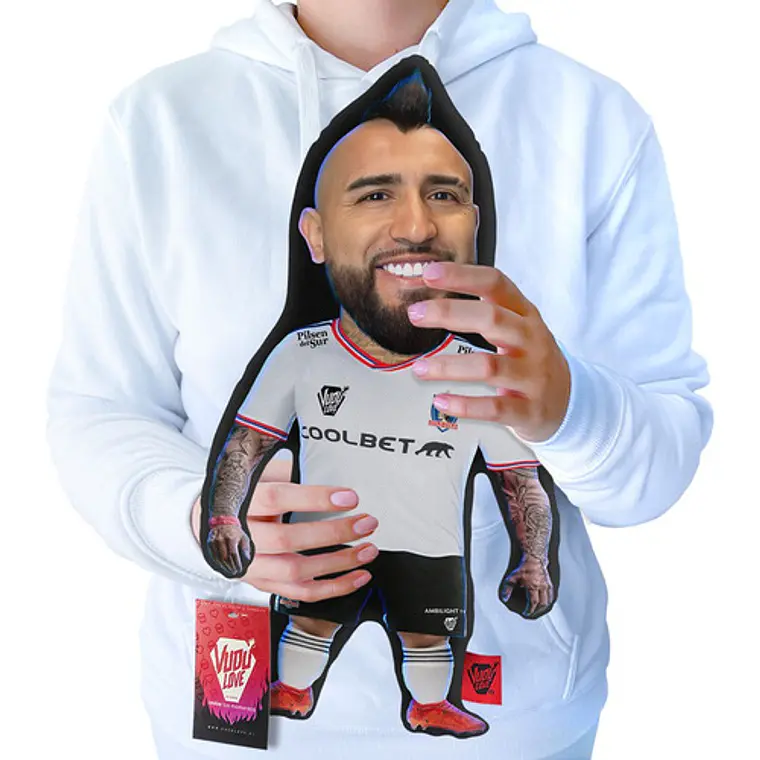 Cojín King Arturo Vidal Colo-colo 40cm Vudú Love 1