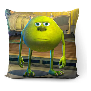 Cojín Mike Wazowski Poker Face Meme Cursed 45x45cm Vudú Love