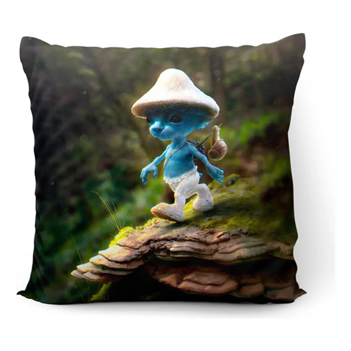 Cojín Gato Pitufo Smurf Cat Meme 45x45cm Vudú Love 1