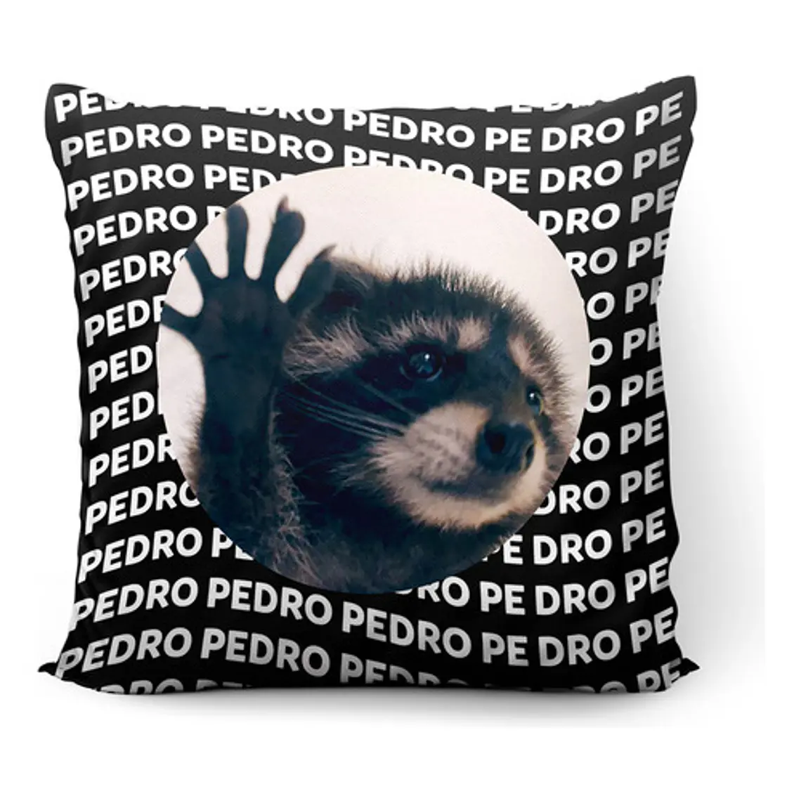 Cojín Mapache Pedro Meme 45x45cm Vudú Love 1