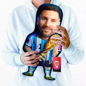 Cojín Messi Chiquito Campeón Del Mundo 40cm Vudú Love