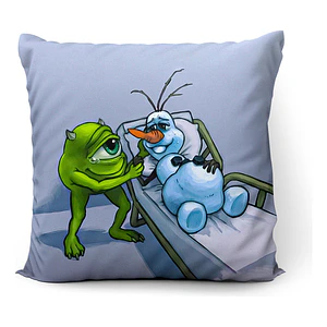 Cojín Mike Y Olaf Embarazado Meme Cursed 45x45cm Vudú Love 