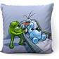 Cojín Mike Y Olaf Embarazado Meme Cursed 45x45cm Vudú Love  - Miniatura 1