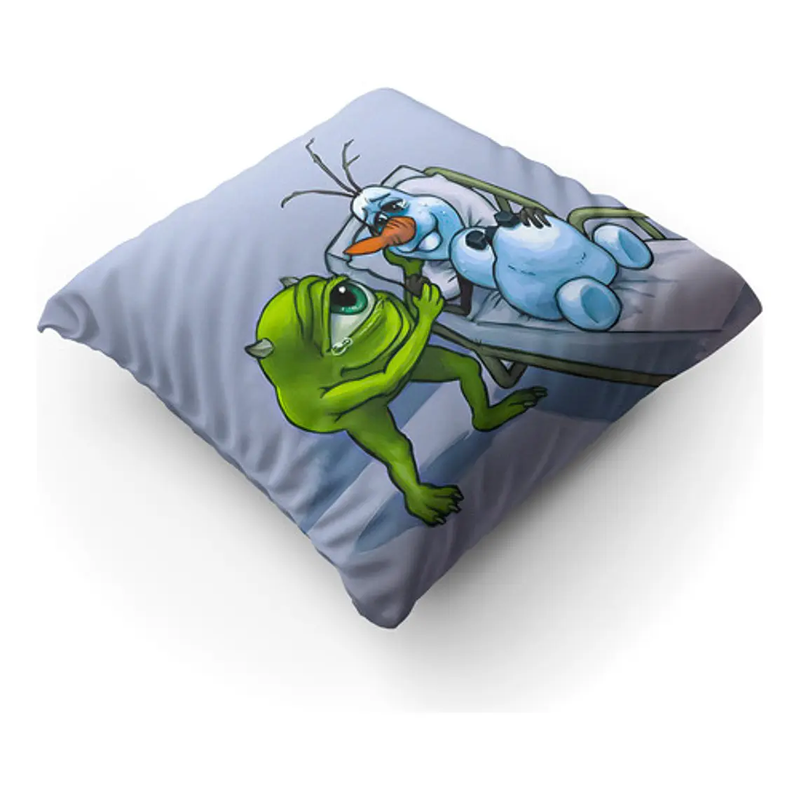 Cojín Mike Y Olaf Embarazado Meme Cursed 45x45cm Vudú Love  2