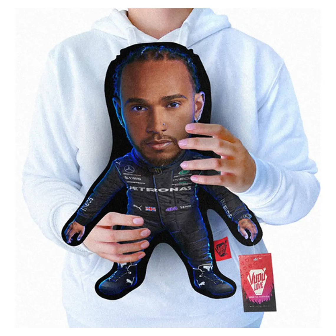 Cojín Lewis Hamilton Chiquito F1 40cm Vudú Love 1