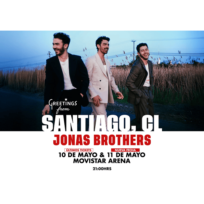 JONAS BROTHERS - Movistar Arena - 10 y 11 de Mayo 2026 1