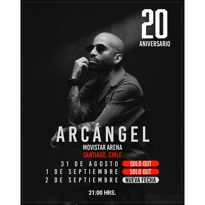 ARCANGEL - Movistar Arena - 31 de Agosto 2026 1