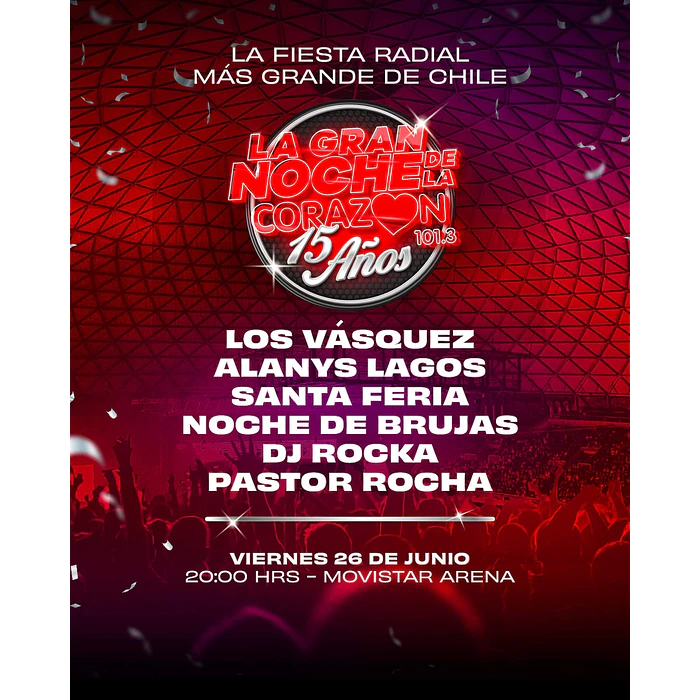 LA GRAN NOCHE DE LA CORAZON - Movistar Arena - 26 de Junio 2026 1