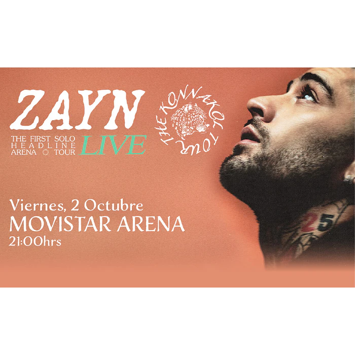 ZAYN - THE KONNAKOL TOUR - Movistar Arena 2 de Octubre 2026 1