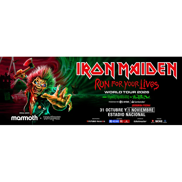 IRON MAIDEN - Estadio Nacional - 31 de Octubre 2026 1