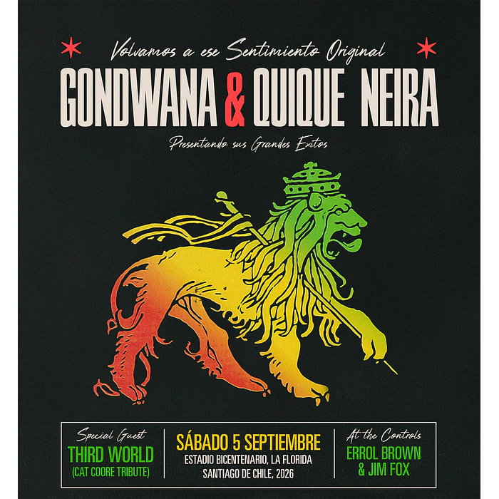 GONDWANA - Estadio Bicentenario - 5 de Septiembre 2026 1