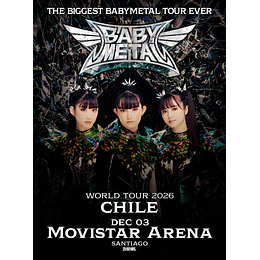 BABYMETAL - Movistar Arena -3 de Diciembre 2026