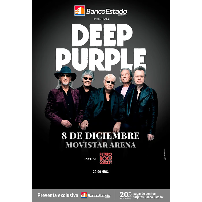 DEEP PURPLE - Movistar Arena - 8 de Diciembre 2026 1
