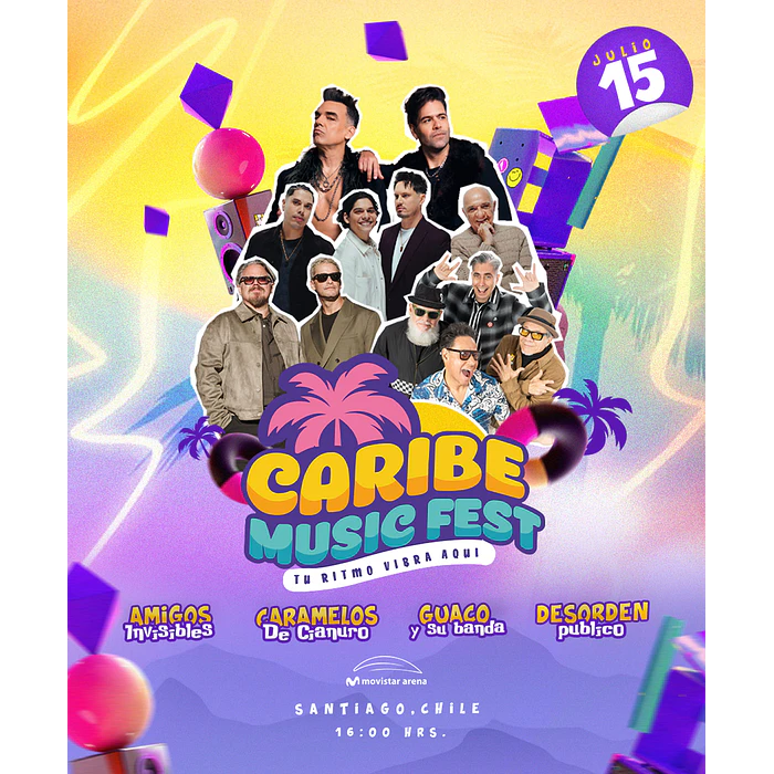 CARIBE MUSIC FEST - Movistar Arena - 15 de Julio 2026 1