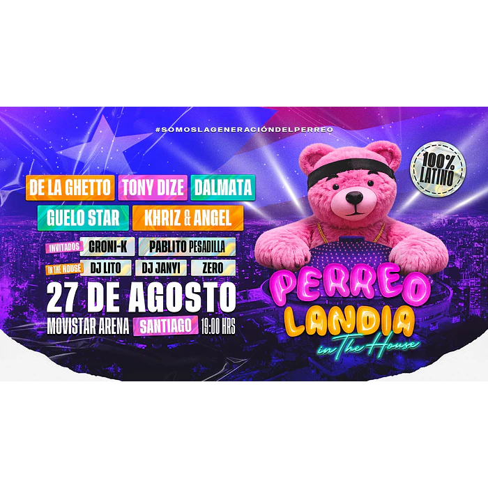 PERREOLANDIA - Movistar Arena - 27 de Agosto 2026 1