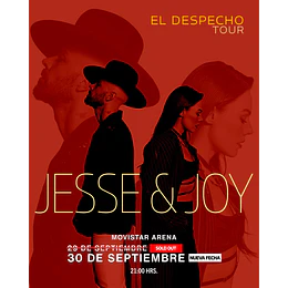 JESSE & JOY - Movistar Arena - 29  y 30 de Septiembre 2026
