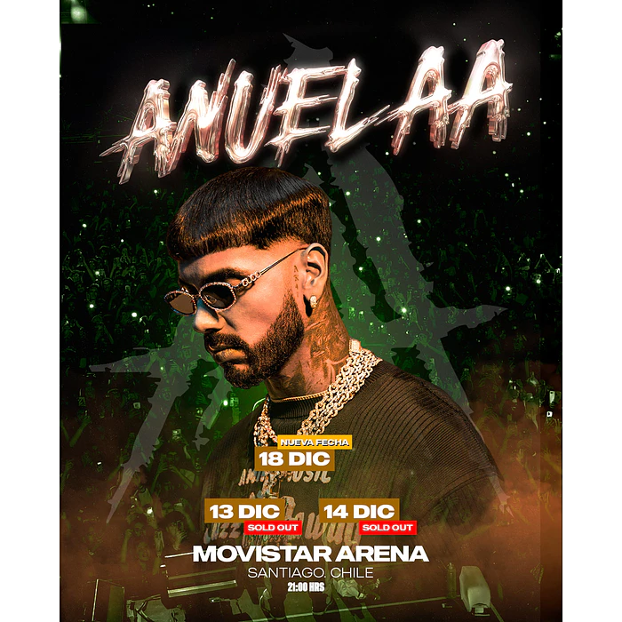ANUEL AA - Movistar Arena - 13, 14 y 18 de Diciembre 2026 1