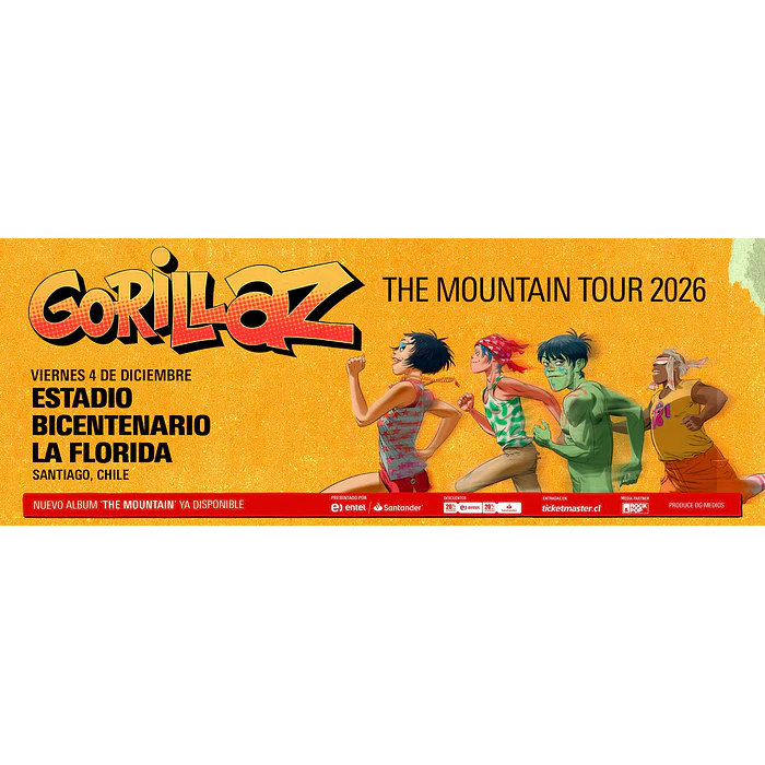 GORILLAZ - Estadio Bicentenario - 4 de Diciembre 2026 1