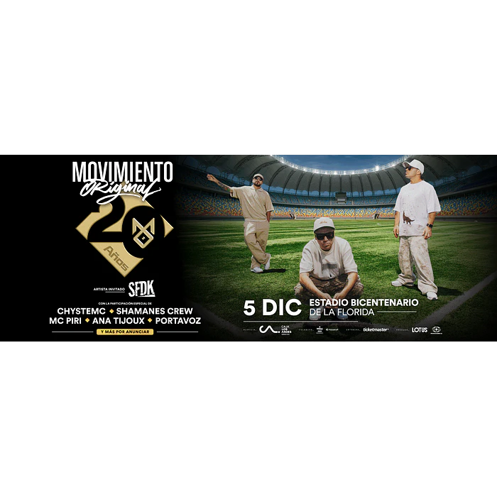 MOVIMIENTO ORIGINAL - Estadio Bicentenario - 5 de Diciembre 2026 1