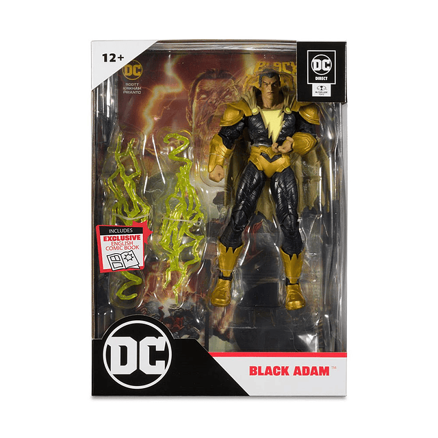 Black Adam "Black Adam" DC Direct - Figura 7" + Comic