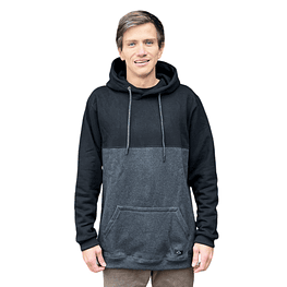 POLERÓN HOODIE HOMBRE BLACK&GREY