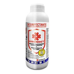 Desinfectante largo plazo AMONDET® - Amonio Cuaternario de 5ta generación - Caja de 15 unidades de 1 Litro - IndustrialNano®