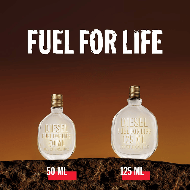 Diesel Fuel For Life 1.7 oz Eau De Toilette, 2 paquetes de g