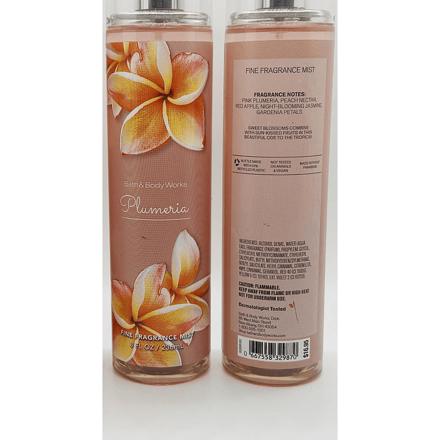 Bath and Body Works (2) Brumas de fragancia fina Plumeria, 8