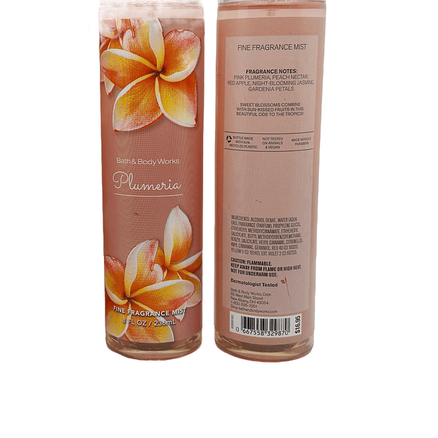 Bath and Body Works (2) Brumas de fragancia fina Plumeria, 8