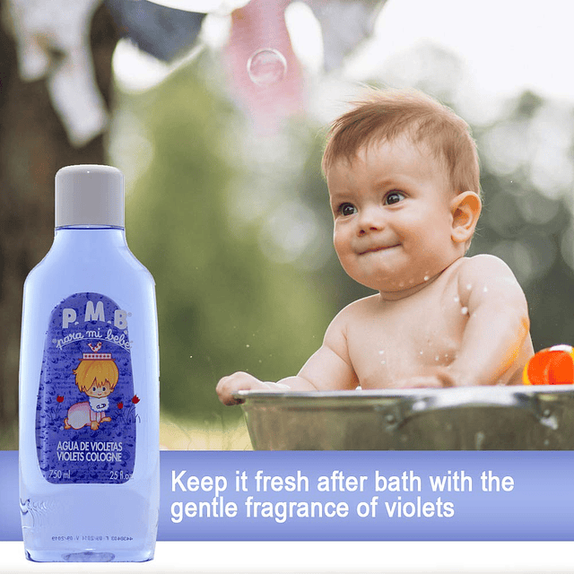 Para Mi Bebe Agua De Violetas Splash Colonia, 25 onzas