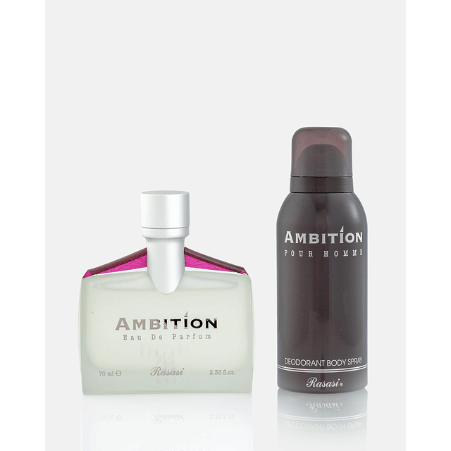 Rasasi Ambition Juego de 2 piezas para hombres (2.3 Oz Eau D