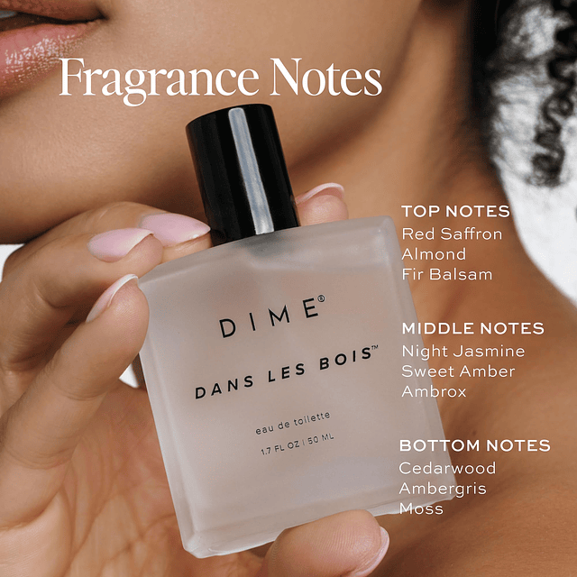 DIME Beauty Perfume Dans Les Bois, aroma femenino y atrevido