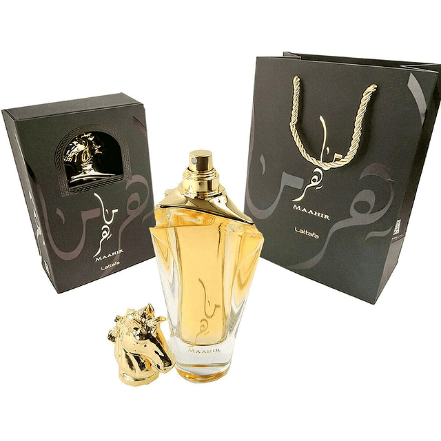 Lattafa Maahir para unisex Eau de Parfum Spray, 3.4 onzas