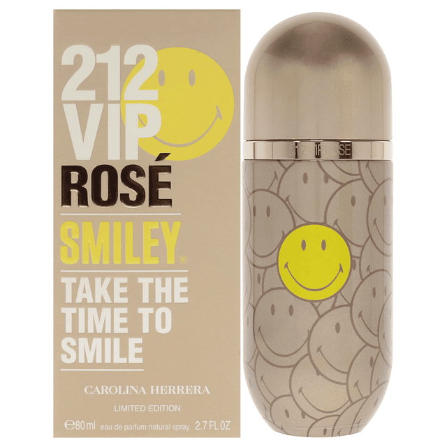 Carolina Herrera 212 VIP Rose Smiley EDP Spray Mujer 2.7 oz