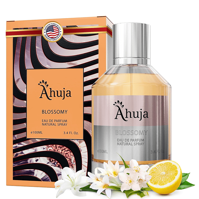 AHUJA Blossomy Eau De Parfum 3.4oz - Perfume EDP para mujer,