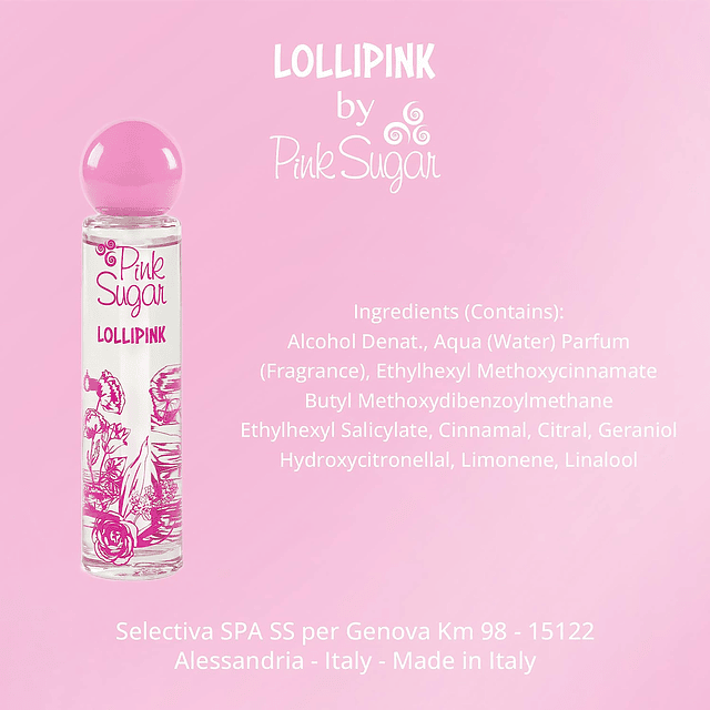 Pink Sugar Lollipink Eau De Toilette Perfume para mujer, 3.4