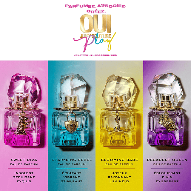 Perfume para mujer Juicy Couture, Oui Play Sweet Diva, Eau D