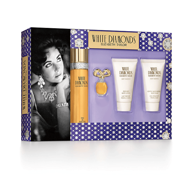 Set de regalo para mujer Elizabeth Taylor White Diamonds con