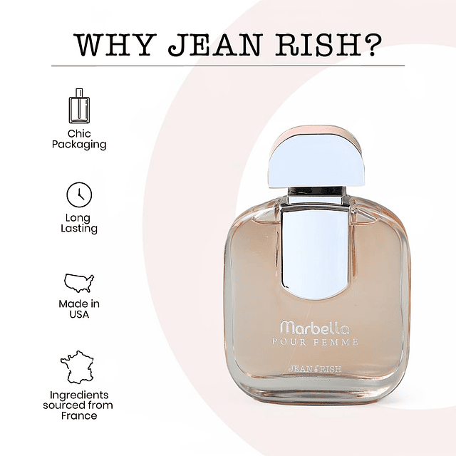 Jean Rish Marbella Eau De Parfum - Perfume para mujer (3.4 F