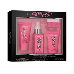 Set de regalo de perfume para mujer Ed Hardy, 4 piezas que i