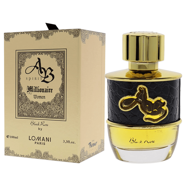 Lomani Ab Spirit Millionaire Black Rose EDP Spray Mujer 3.4