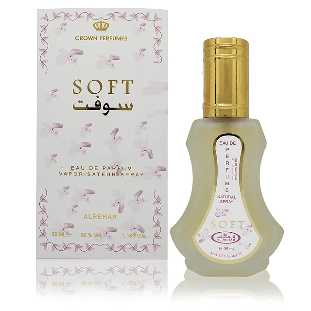 Al-Rehab Soft Eau de Parfum Spray para mujer, 1.18 onzas