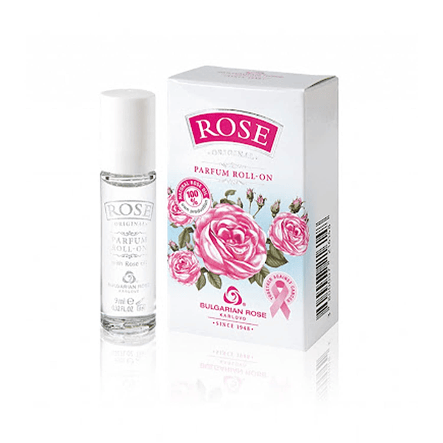 Perfume de Rosa Búlgara Roll-On con Aceite de Rosa Natural -