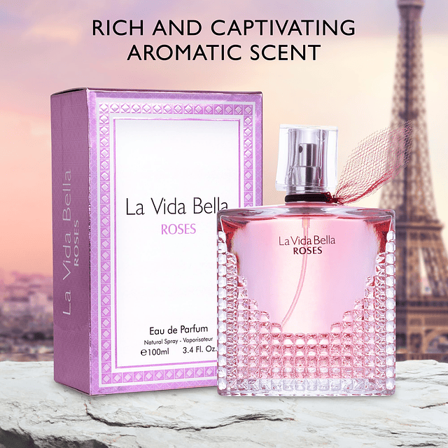 La Vida Bella Roses Eau De Parfum para mujer - Fragancia flo